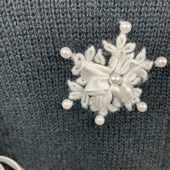 Vintage Mandal Bay Christmas Present Appliqué Sweater Large Holiday Multicolor - Picture 6 of 9